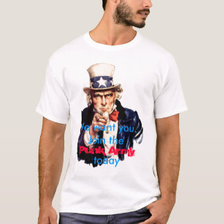 Vi önskar dig går med den punk armén i dag t-shirt