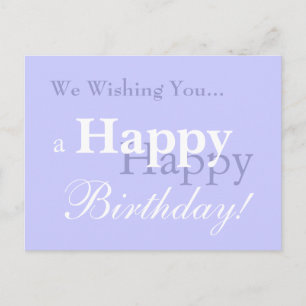 Vi önskar dig.. grattis på födelsedagen! vykort