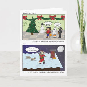 Vi önskar dig läskig jul helgkort