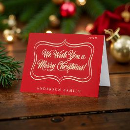 Vi önskar er en God jul Classic Guld Ram Helgkort