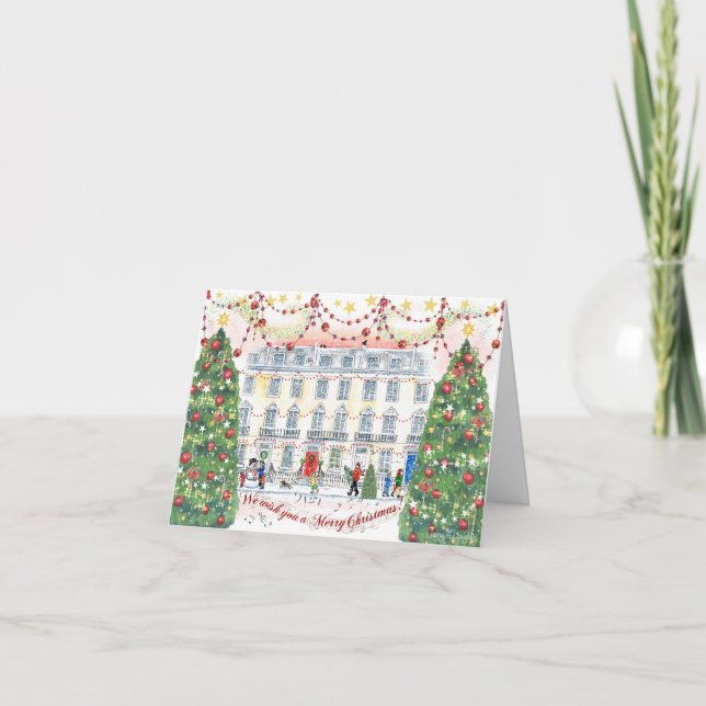 'Vi önskar er en God Jul' Konst Julkort Kort (Framsida)