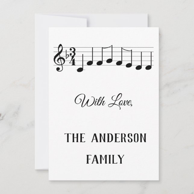 Vi önskar er en God jul Musik noter Julkort (Framsida)