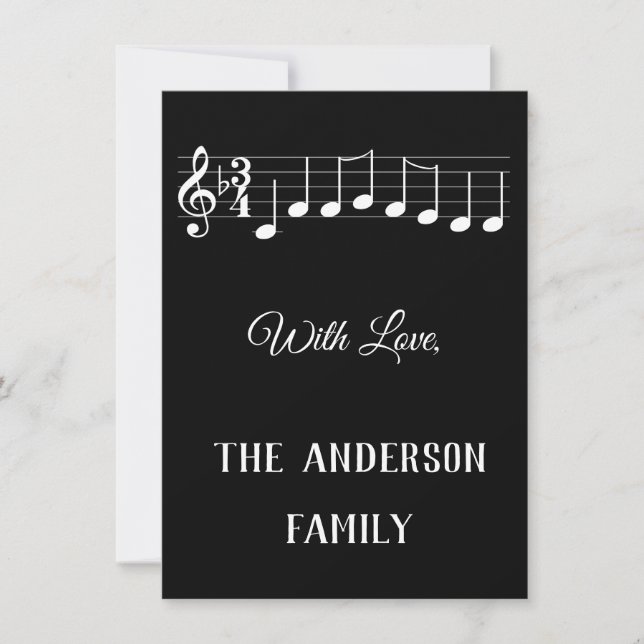 Vi önskar er en God jul Musik noter Julkort (Framsida)