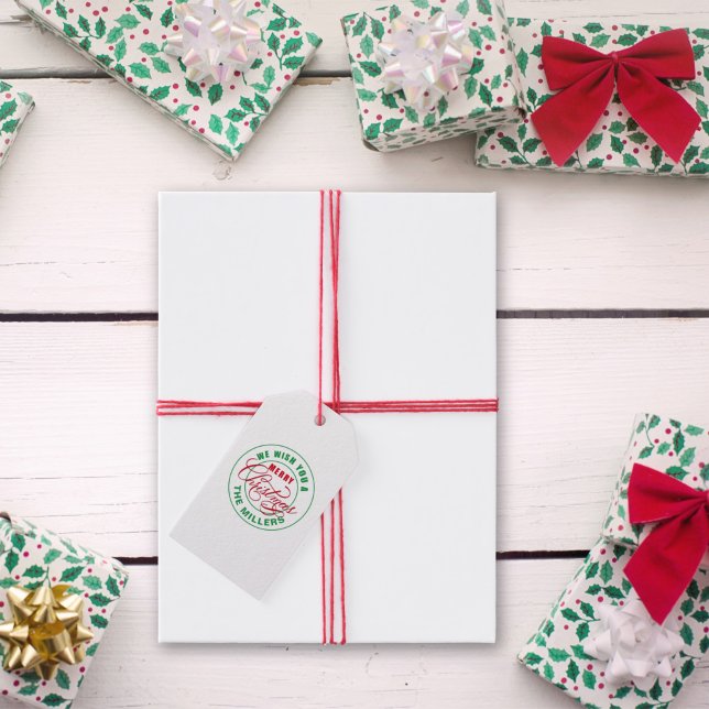 Vi önskar er en God jul Presentetikett (Skapare uppladdad)