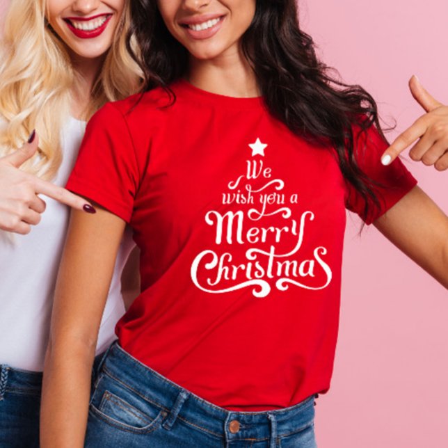Vi önskar er en God jul Red Women's T Shirt (Skapare uppladdad)