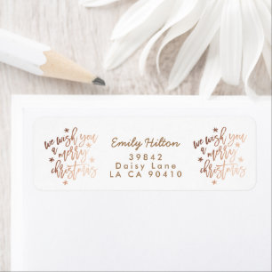 Vi önskar er en God jul Ro Foil Adress Returadress Etikett