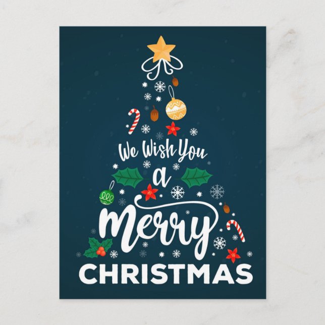 Vi önskar er en God jul Vykort (Framsida)