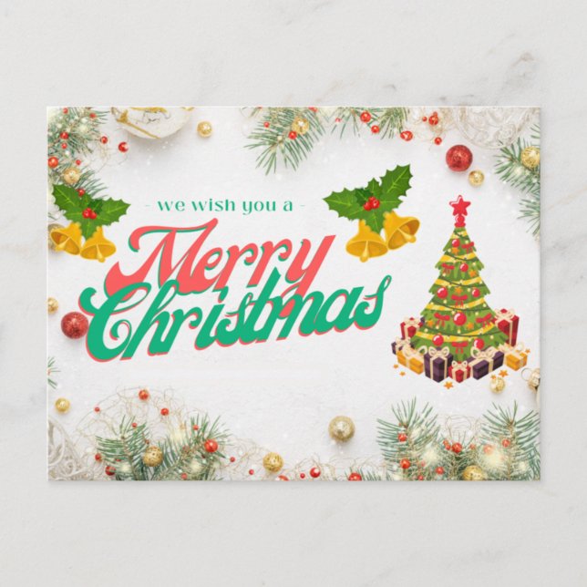 Vi önskar er en God jul Vykort (Framsida)