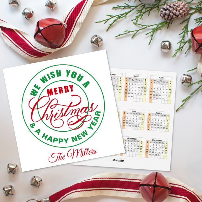 Vi önskar er en kalender för God jul Julkort (Skapare uppladdad)