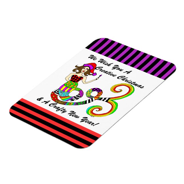 Vi önskar er en Kreativ jul Magnet (Vänstra Sidan)