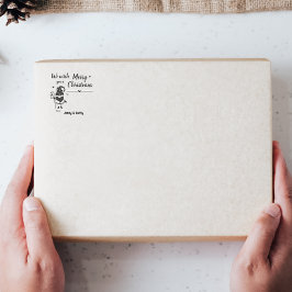 Vi önskar er en märkre av God jul-gåva Stämpel