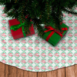 Vi önskar er en riktigt god jul julgransmatta borstad polyester