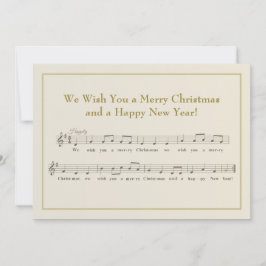 Vi önskar er en riktigt god jul Musikal Julkort