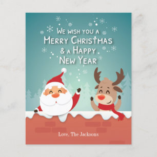 Vi önskar er en riktigt god jul Personlig jultomte Flygblad