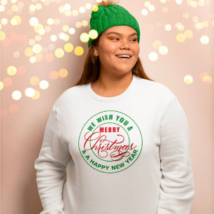 Vi önskar er en riktigt god jul Röd och Grön T Shirt