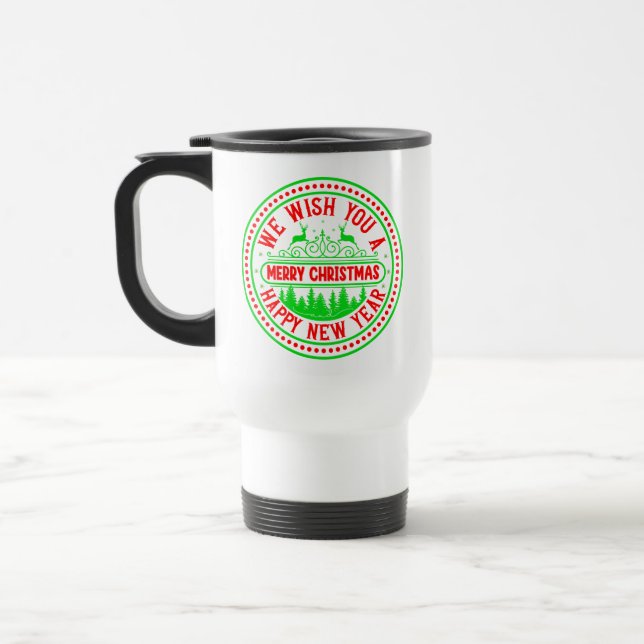 Vi önskar er God jul Gott nytt år-66244 Resemugg (Vänster)
