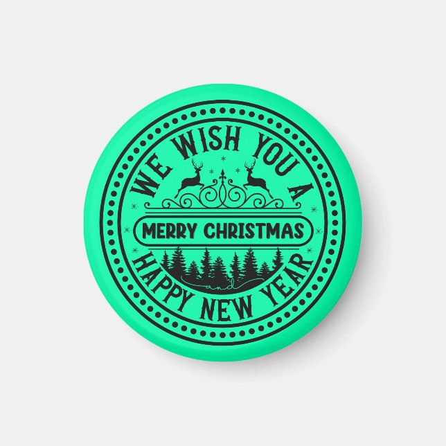 Vi önskar er God jul Gott nytt år-66244B Magnet (Framsidan)
