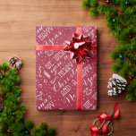 Vi önskar er God jul och Gott nytt år! Presentpapper<br><div class="desc">Skicka ut årets semesterhälsningar i stil med detta unika och moderna papper för helgdag. Utformningen har en fin röd bakgrund med trendigets vita typografi som lyder: "Vi önskar er en God jul & A Gott nytt år".</div>