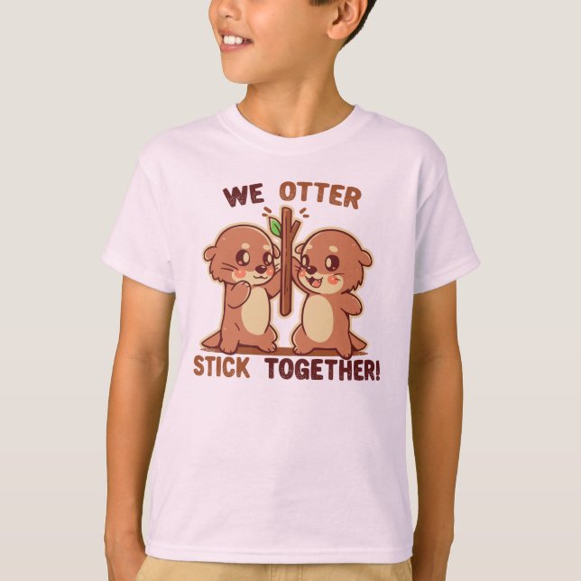Vi OTTER håller ihop T Shirt (Framsida)