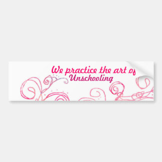 Vi övar konsten av Unschooling Bildekal