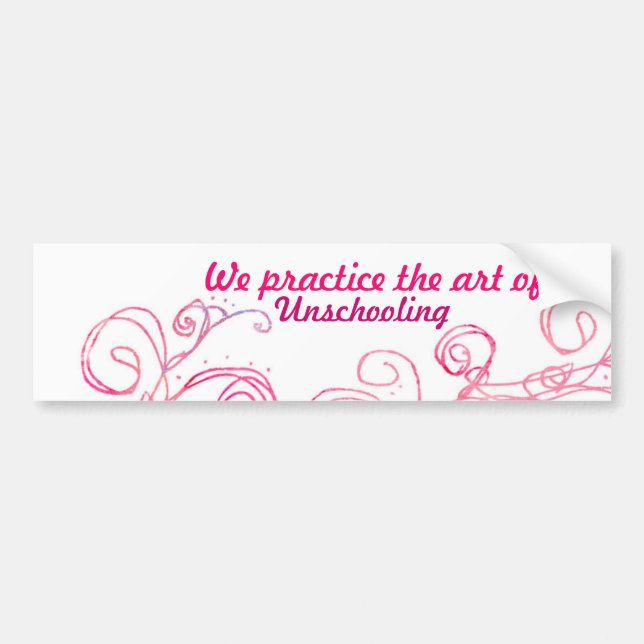 Vi övar konsten av Unschooling Bildekal (Framsidan)
