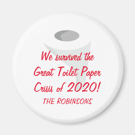 Vi Överlevt 2020! Funny Quarantine Family Namn Magnet