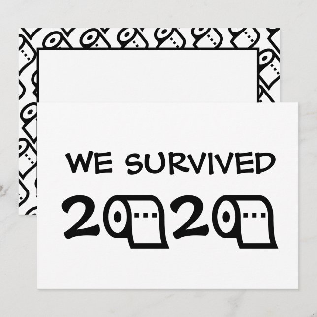 Vi Överlevt 2020 Toilet Papprare jul Inbjudningar (Fram/baksida)