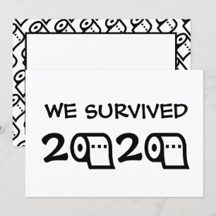 Vi Överlevt 2020 Toilet Papprare jul Inbjudningar