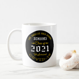Vi Överlevt Covid Studenten Black Guld Kaffemugg