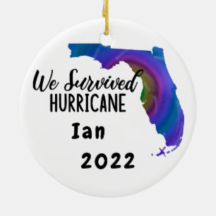 Vi Överlevt! Orkanen Ian Florida 2022 Julgransprydnad Keramik