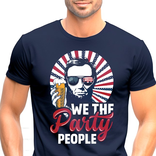 Vi Party People Abraham Lincoln Patriotic T Shirt (Skapare uppladdad)