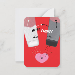 Vi passar ihop! Salt & Pepper Barn Valentine-kort Anteckningskort