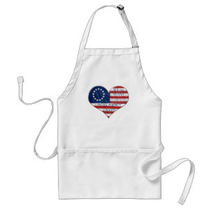 Vi, People American Flagga Heart Förkläde