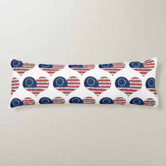 Vi, People American Flagga Heart Kroppskudde