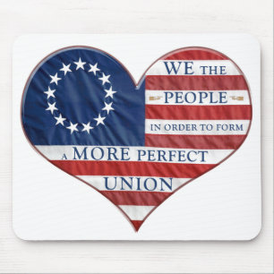 Vi, People American Flagga Heart Musmatta