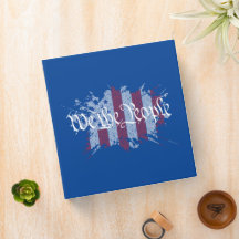 Vi, People American Peace Flagga 3 Ring Binder