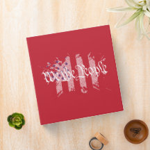Vi, People American Peace Flagga 3 Ring Binder