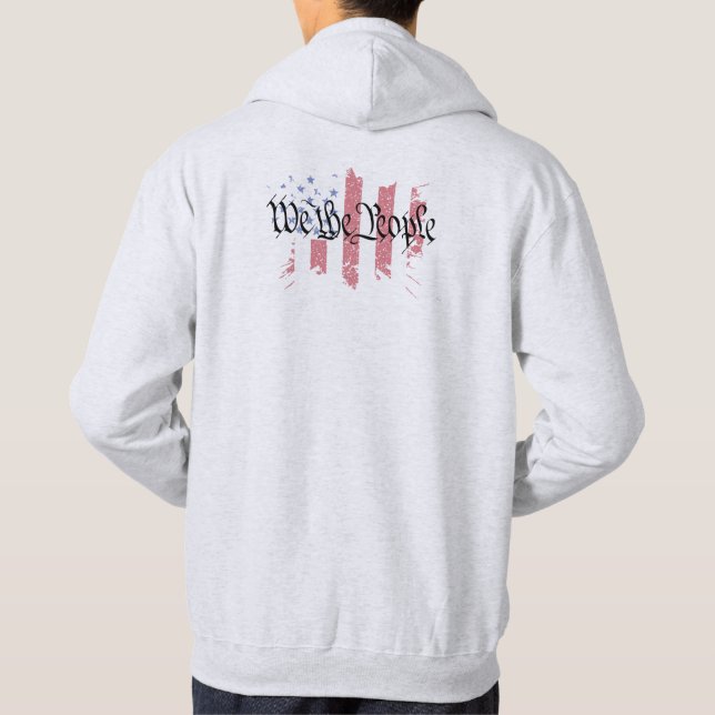 Vi, People American Peace Flagga Splat Hoodie (Baksida)