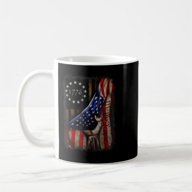 Vi People Amerikansk historia 1776 Independence D Kaffemugg (Vänster)