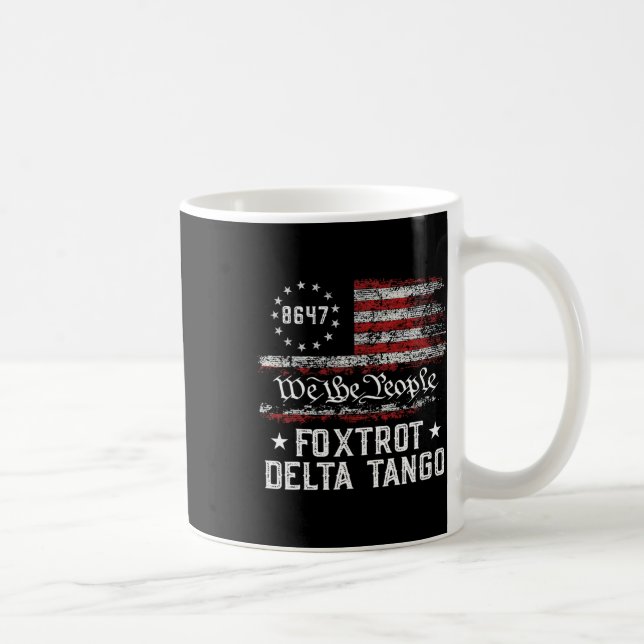 Vi People Foxtrot Delta Tango USA flagga 8647 Vi Kaffemugg (Höger)