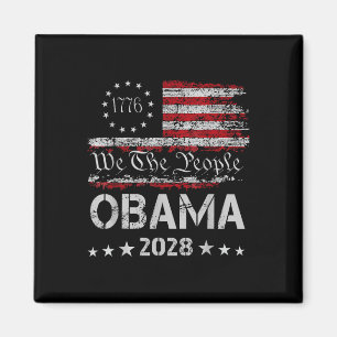Vi People Obamas president 2028 Vintage oss Flagga Magnet