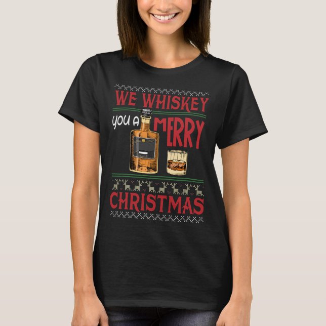 Vi piskar dig en God jul från Vin Drinki T Shirt (Framsida)
