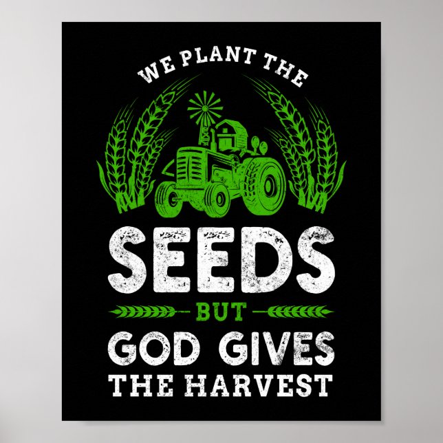 Vi planterar utsäde Gud Ge Harvest Farmer Life Poster (Framsidan)
