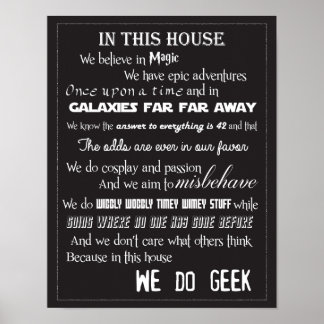Vi Poster Geek - B/W