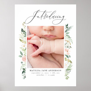 Vi presenterar foto rosablommig elegant poster