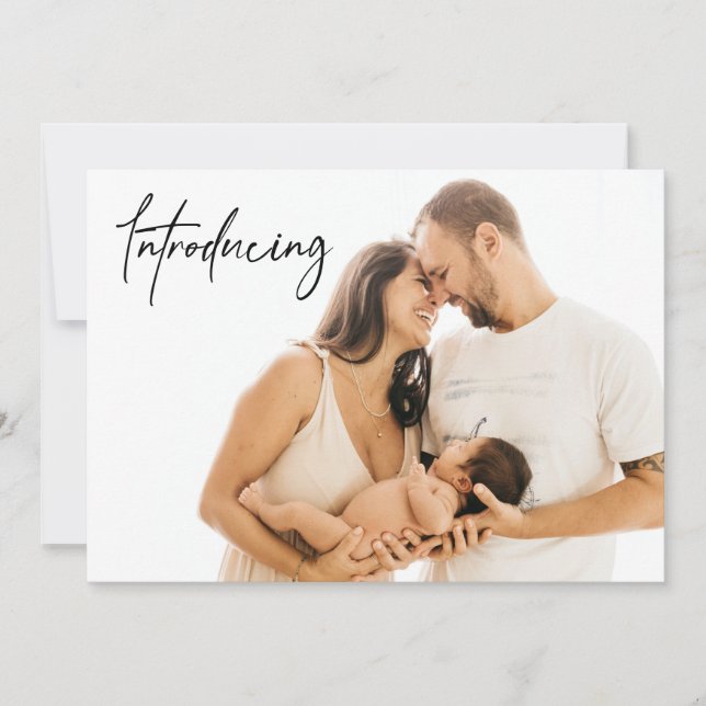 Vi presenterar foton från babyduschen BOY Birth An Tack Kort (Framsida)