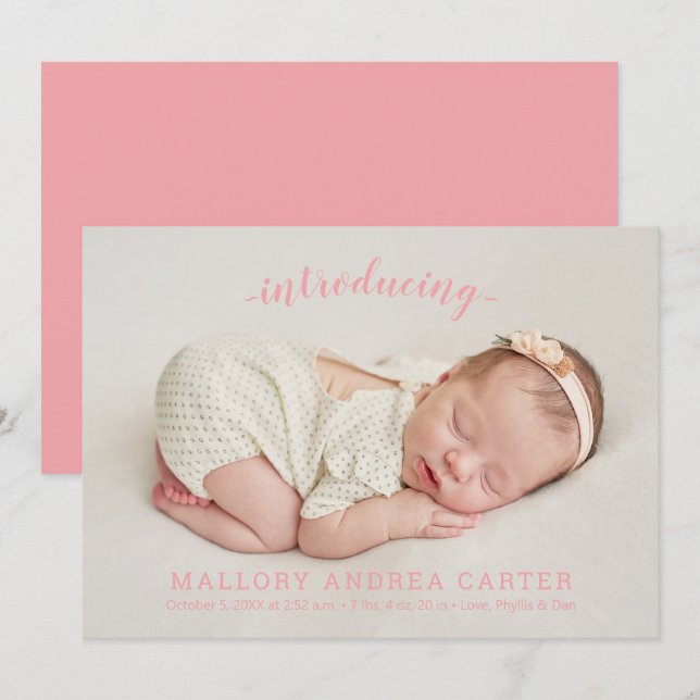 Vi presenterar vårt meddelande om foto i Baby (Fram/baksida)