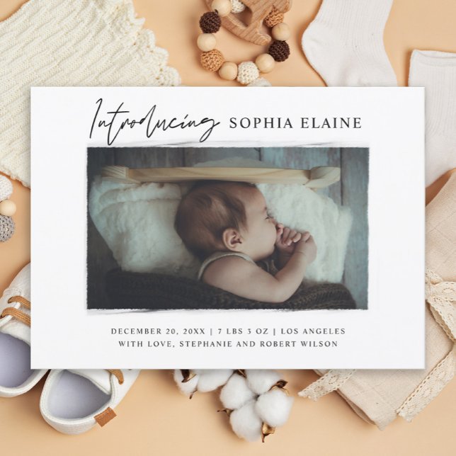Vi presenterar vårt nyfödda foto Birth Meddelande (Skapare uppladdad)