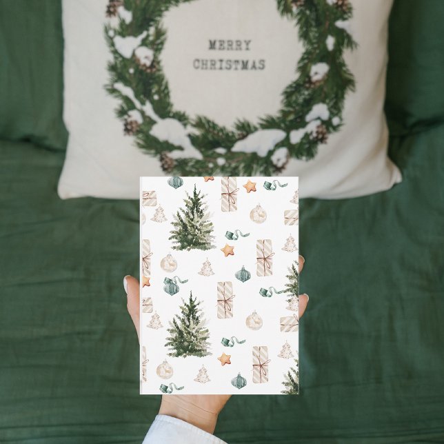 Vi presenterar vårt Trendig julfärgsfärgen Collec Julkort (Skapare uppladdad)