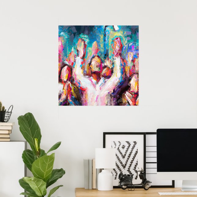 Vi prisar Dig Abstrakt Poster (Hemmakontoret)